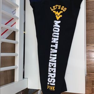 PINK Victoria’s Secret WVU leggings size small